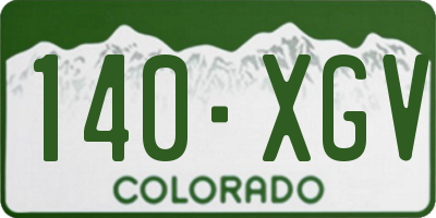 CO license plate 140XGV