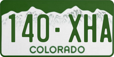 CO license plate 140XHA