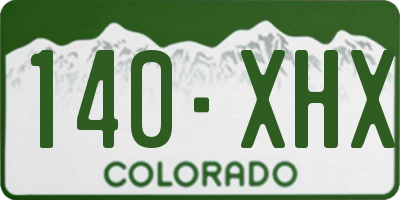 CO license plate 140XHX