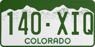 CO license plate 140XIQ
