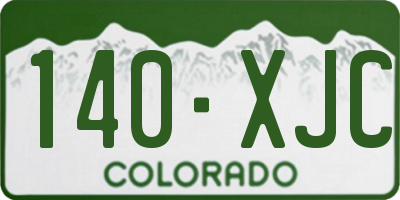 CO license plate 140XJC
