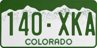 CO license plate 140XKA