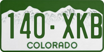 CO license plate 140XKB