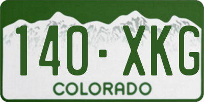CO license plate 140XKG