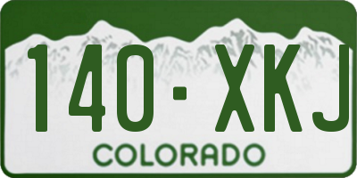 CO license plate 140XKJ