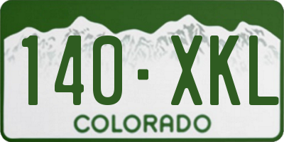 CO license plate 140XKL