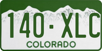 CO license plate 140XLC