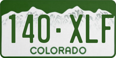 CO license plate 140XLF