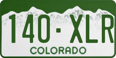 CO license plate 140XLR