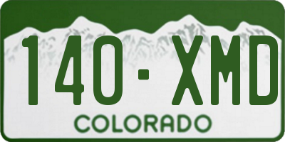 CO license plate 140XMD