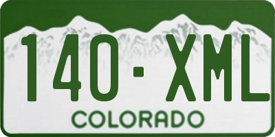 CO license plate 140XML