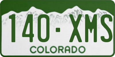 CO license plate 140XMS