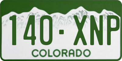 CO license plate 140XNP