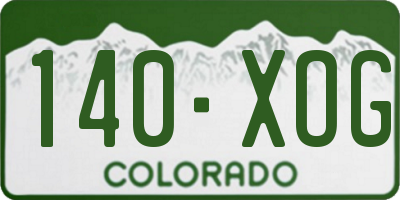 CO license plate 140XOG