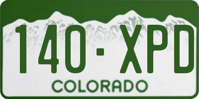 CO license plate 140XPD