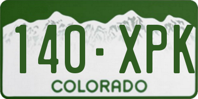 CO license plate 140XPK
