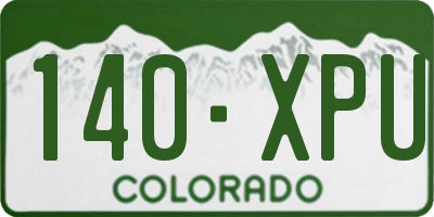 CO license plate 140XPU