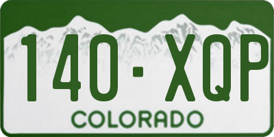 CO license plate 140XQP
