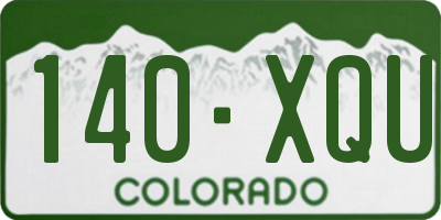 CO license plate 140XQU
