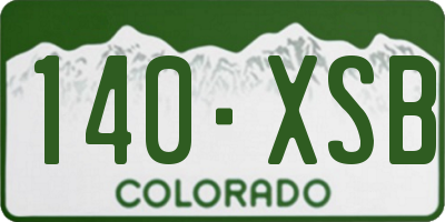 CO license plate 140XSB