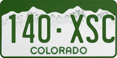 CO license plate 140XSC