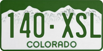 CO license plate 140XSL