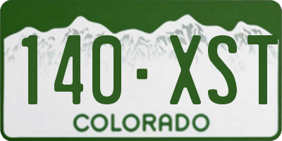 CO license plate 140XST