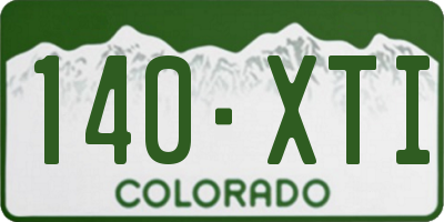 CO license plate 140XTI