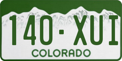 CO license plate 140XUI
