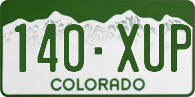 CO license plate 140XUP