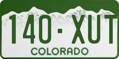 CO license plate 140XUT