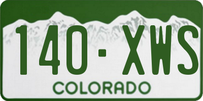 CO license plate 140XWS