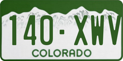 CO license plate 140XWV