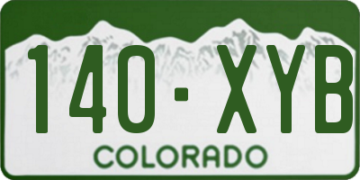 CO license plate 140XYB