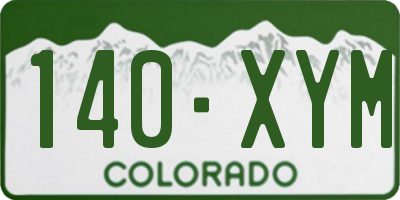 CO license plate 140XYM