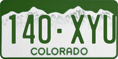 CO license plate 140XYU