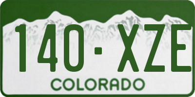 CO license plate 140XZE