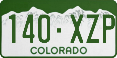 CO license plate 140XZP