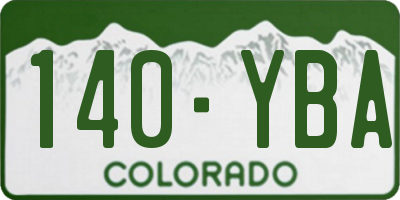 CO license plate 140YBA