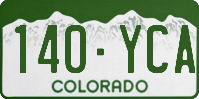 CO license plate 140YCA