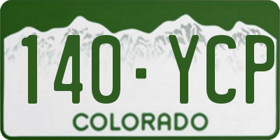 CO license plate 140YCP