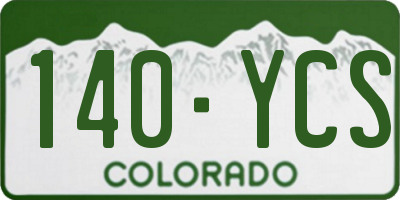 CO license plate 140YCS