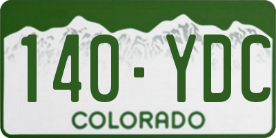 CO license plate 140YDC