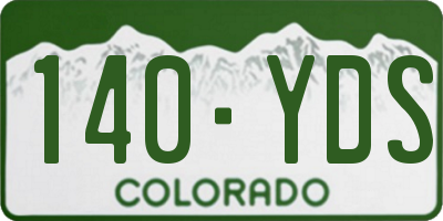 CO license plate 140YDS