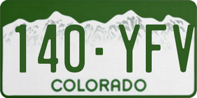 CO license plate 140YFV