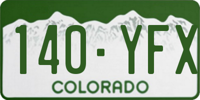 CO license plate 140YFX