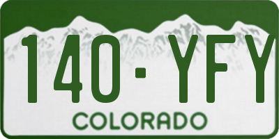 CO license plate 140YFY