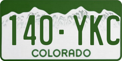 CO license plate 140YKC