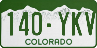 CO license plate 140YKV
