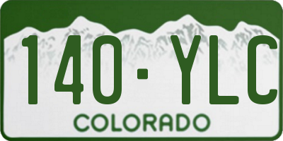 CO license plate 140YLC